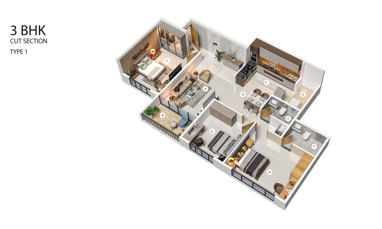 3 BHK (Type1)